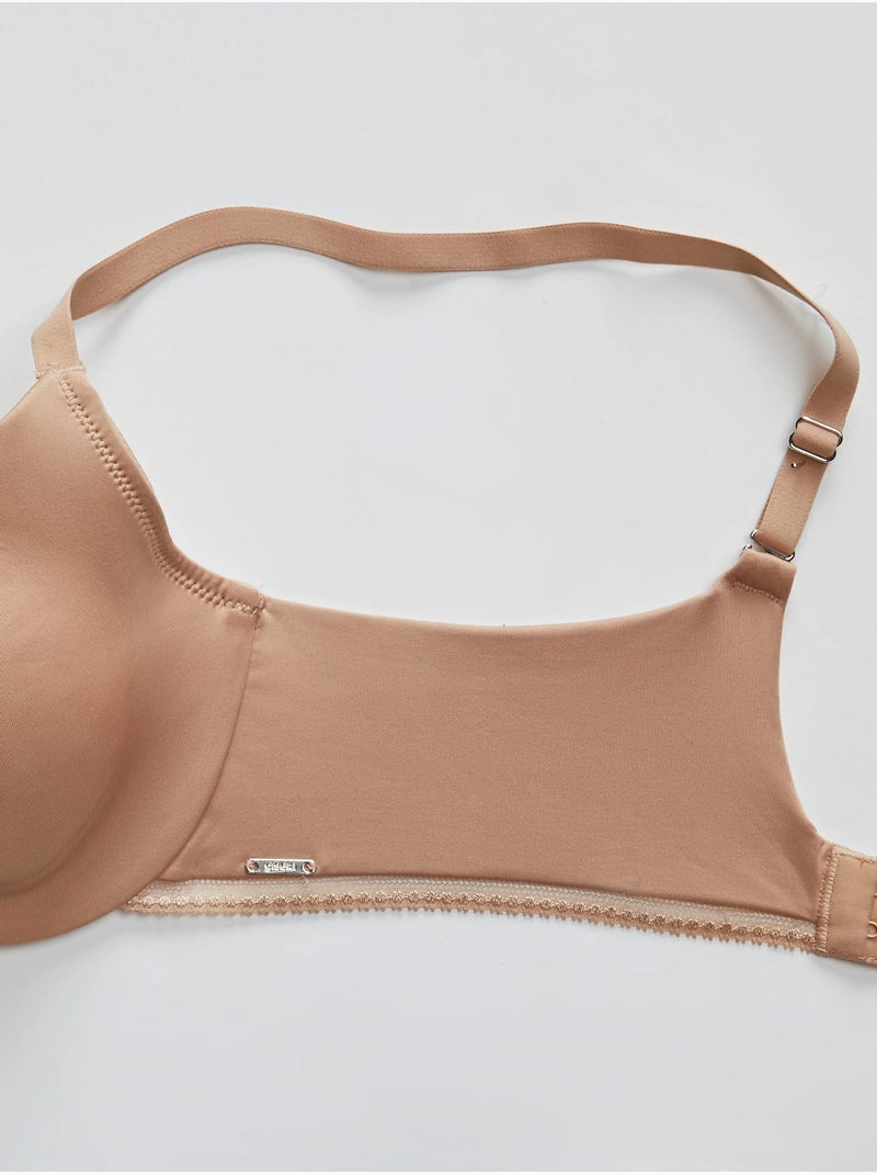 Soutien-gorge capacité sans mousse en microfibre recyclée Rose - Kiabi
