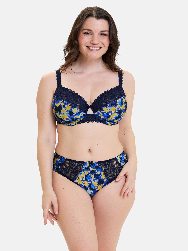 Soutien-gorge Célia Sans Complexe Bleu Jaune - Kiabi