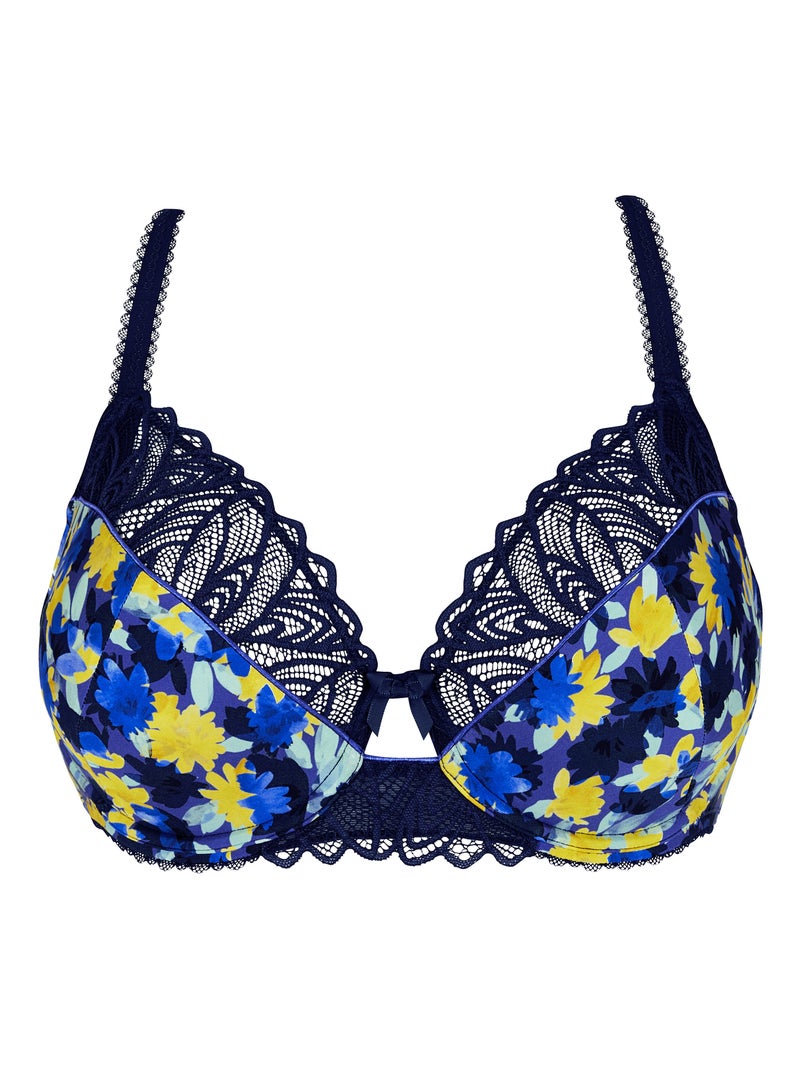 Soutien-gorge Célia Sans Complexe Bleu Jaune - Kiabi