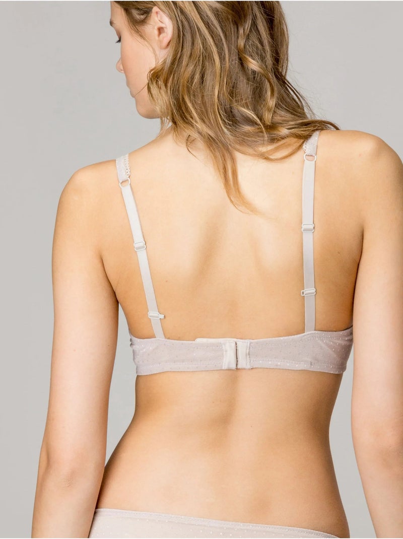 Soutien-gorge classique avec armature et mousse en plumetis Rose - Kiabi