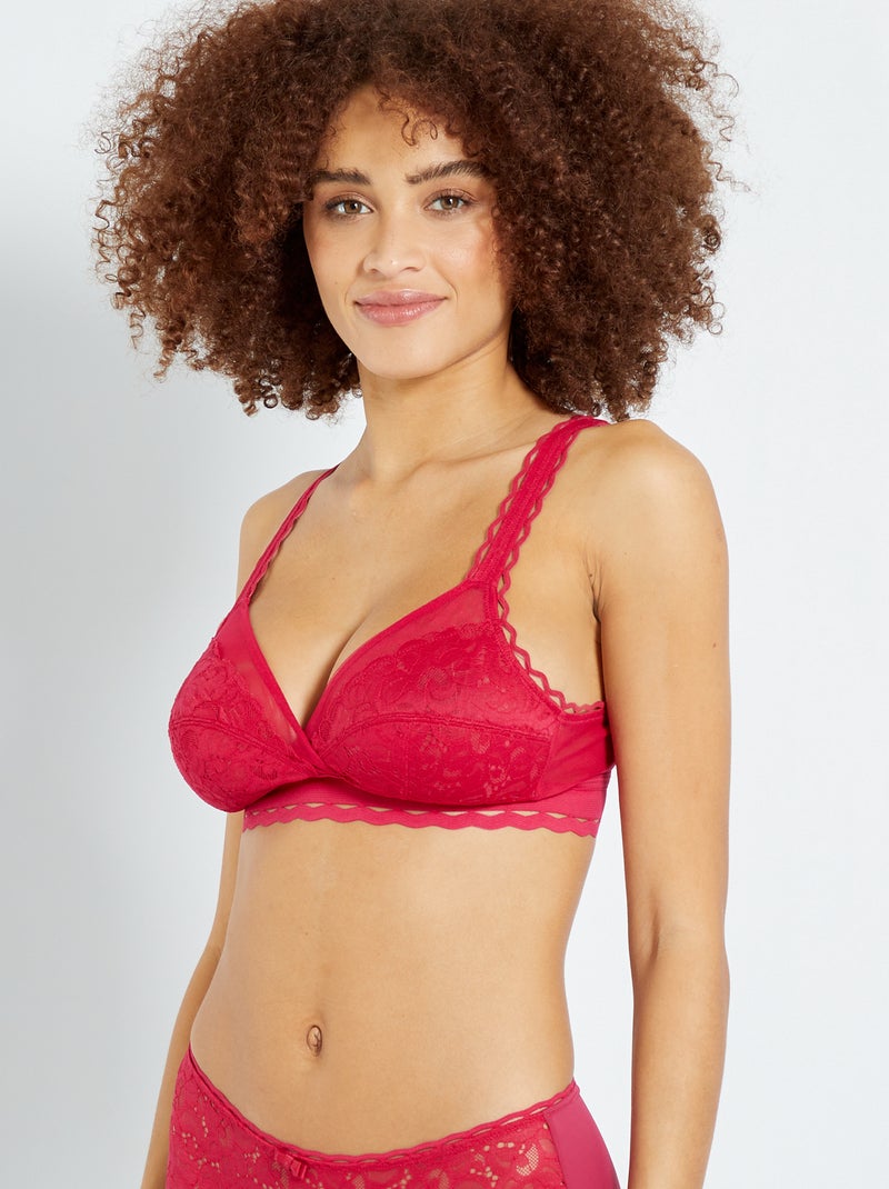 Soutien-gorge Cœur croisé féminin 'Playtex' rose fuchsia - Kiabi