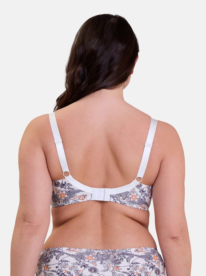 Soutien-gorge Complice Sans Complexe Blanc Violet - Kiabi