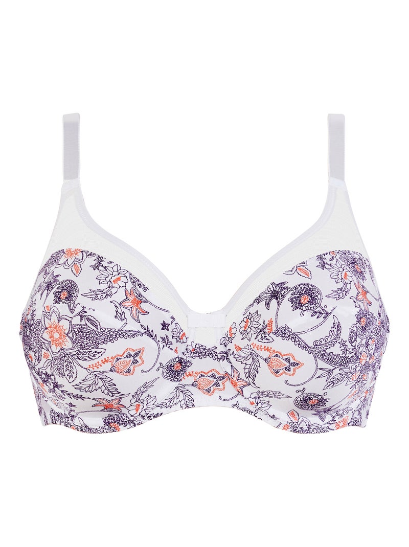 Soutien-gorge Complice Sans Complexe Blanc Violet - Kiabi