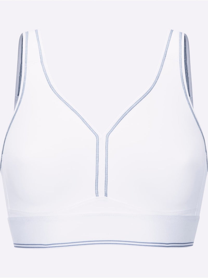 Soutien-gorge confort sans armatures - witt Blanc Bleu - Kiabi