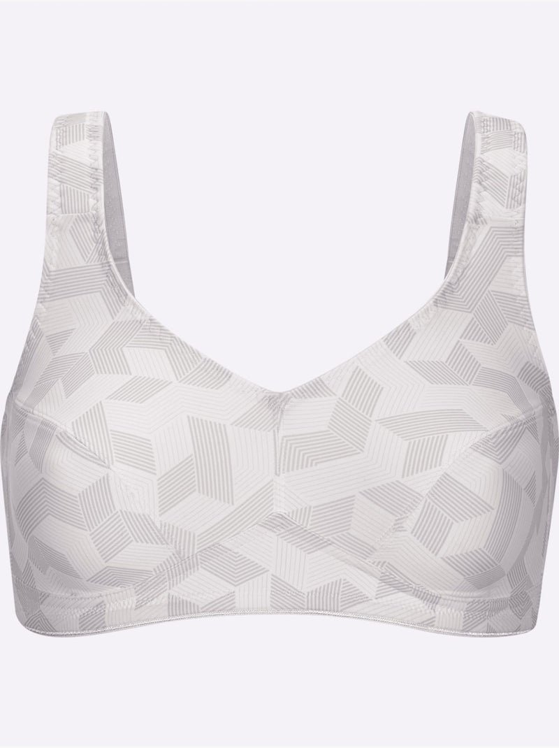 Soutien-gorge Confort Sans Armatures - Witt Blanc Gris - Kiabi