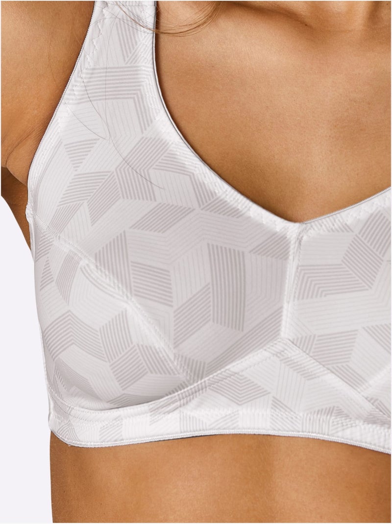 Soutien-gorge Confort Sans Armatures - Witt Blanc Gris - Kiabi