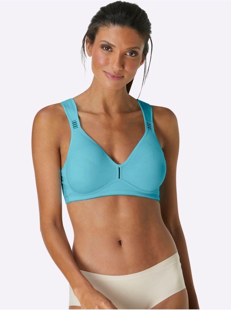 Soutien-gorge confort sans armatures - witt Bleu marine - Kiabi