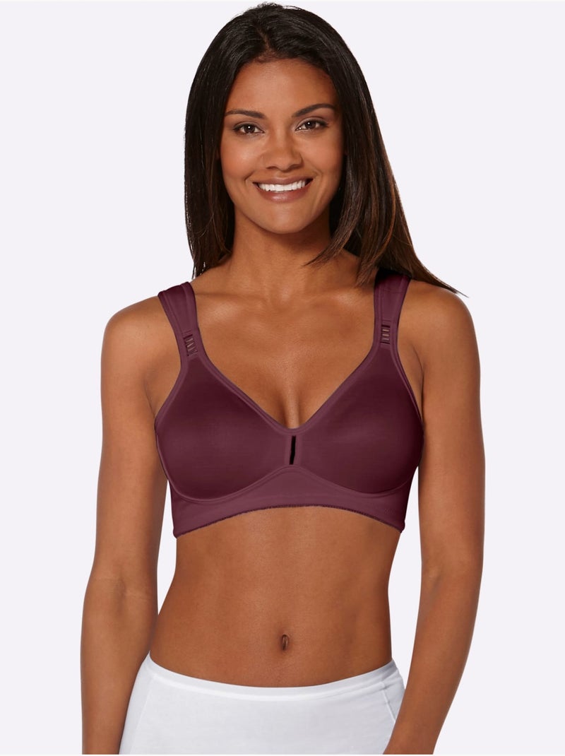 Soutien-gorge confort sans armatures - witt Noir Bordeaux - Kiabi