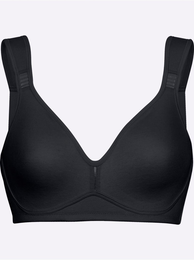 Soutien-gorge confort sans armatures - witt Noir - Kiabi