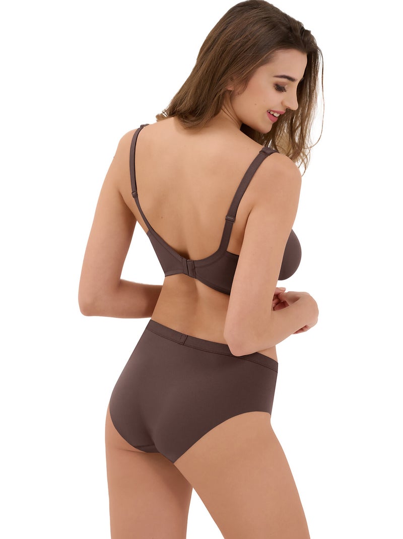 Soutien-gorge confort sans armatures Maya Marron chocolat - Kiabi