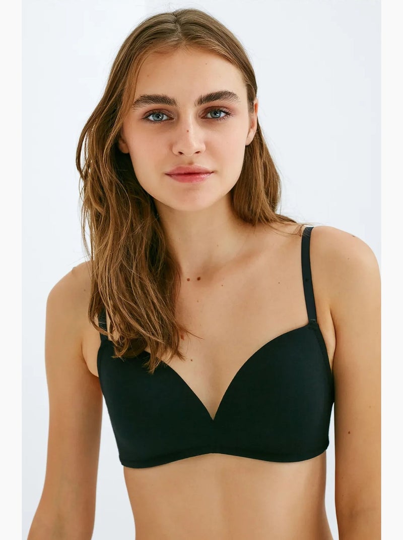 Soutien-gorge confortable sans armatures penti Noir - Kiabi