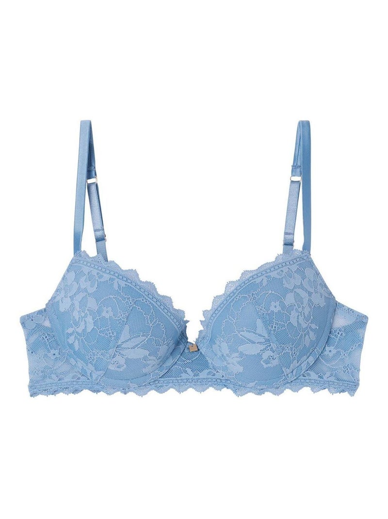 Soutien-gorge coque moulée push-up SIWA - Camille Cerf & Pomm'Poire Bleu - Kiabi