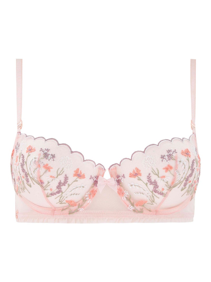 Soutien-gorge coques armatures FLORAISON - Brigitte Bardot Lingerie Rose - Kiabi