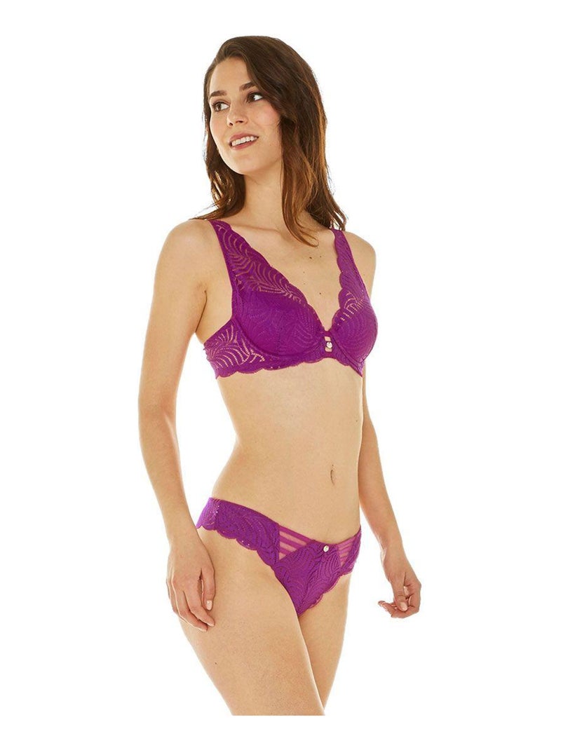 Soutien-gorge coques moulées AXEL - Morgan Lingerie Violet - Kiabi