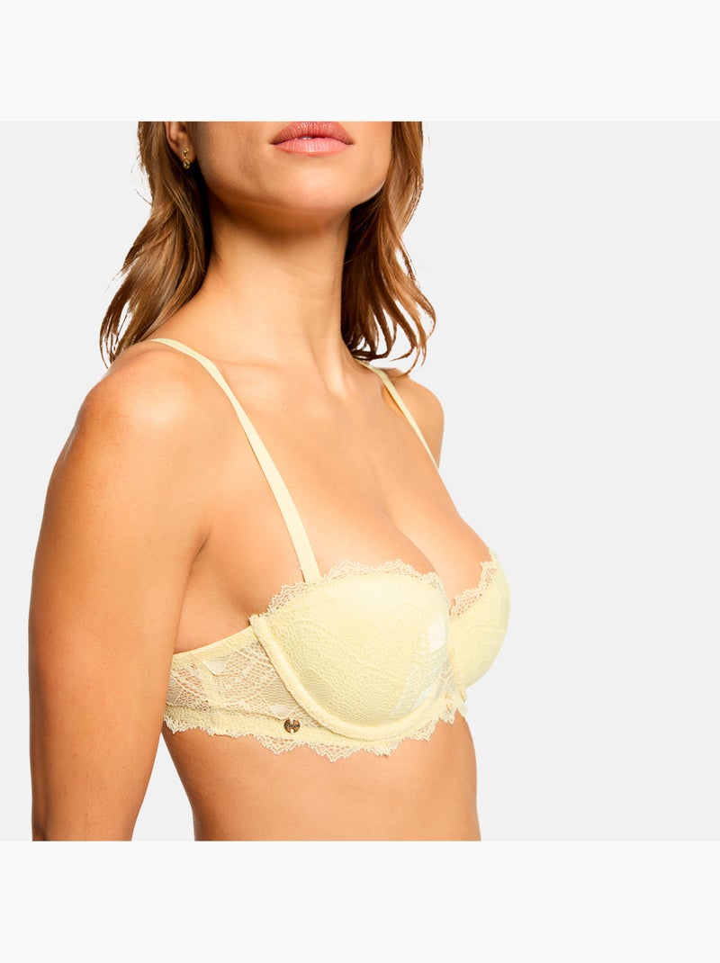Soutien-gorge coques moulées bandeau CELESTE - Morgan Lingerie Jaune - Kiabi