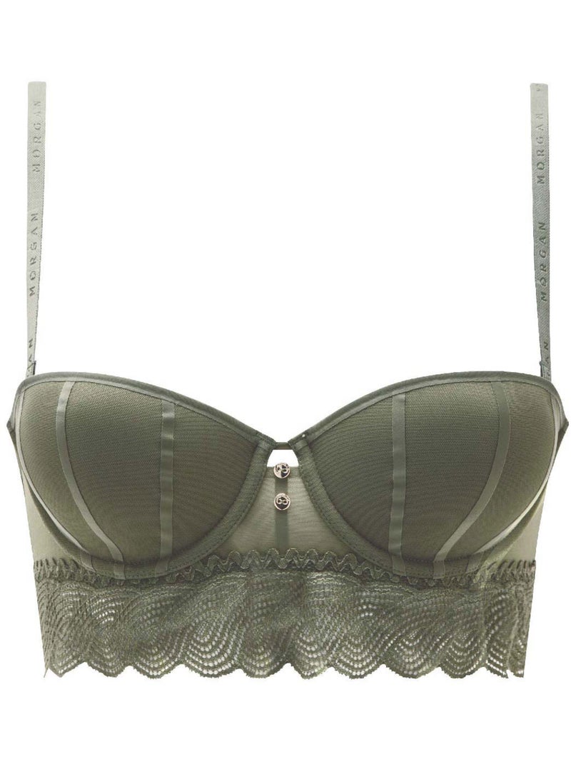 Soutien-gorge coques moulées bandeau LORIE - Morgan Lingerie Vert - Kiabi