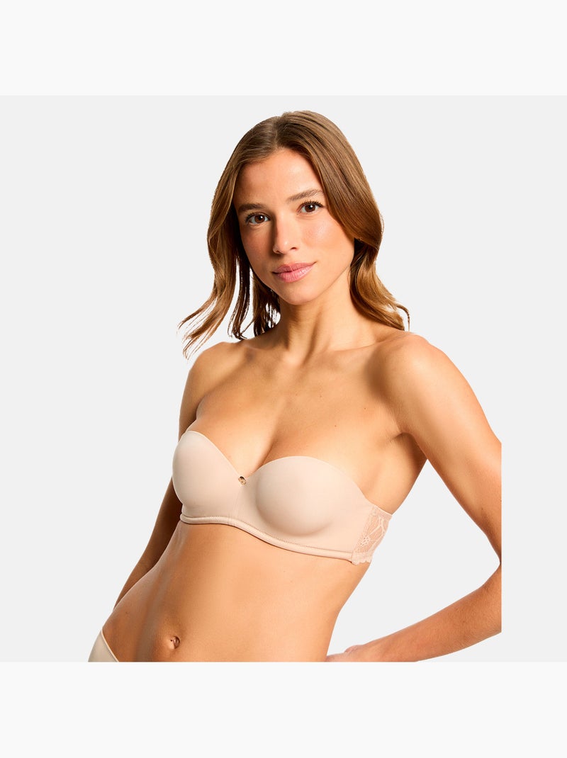 Soutien-gorge coques moulées bandeau MILA - Morgan Lingerie Beige - Kiabi