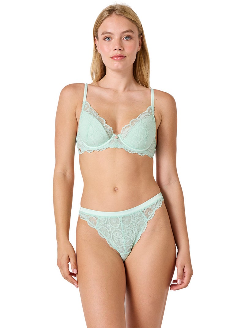 Soutien-gorge coques moulées BATIFOLAGE - Brigitte Bardot Lingerie Vert - Kiabi
