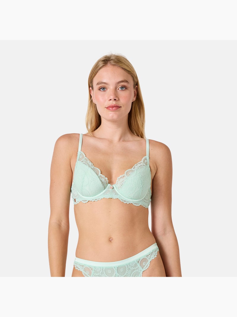 Soutien-gorge coques moulées BATIFOLAGE - Brigitte Bardot Lingerie Vert - Kiabi