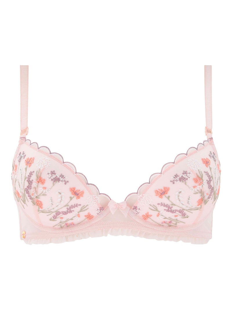 Soutien-gorge coques moulées FLORAISON - Brigitte Bardot Lingerie Rose - Kiabi