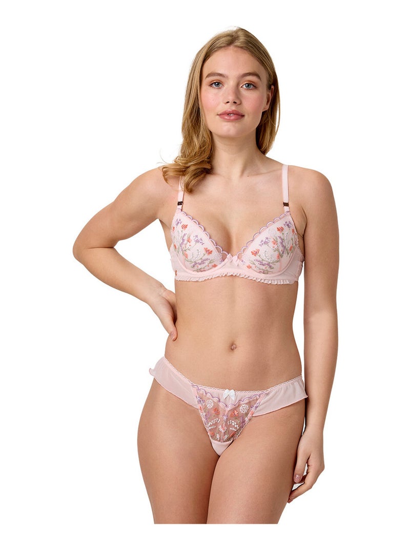 Soutien-gorge coques moulées FLORAISON - Brigitte Bardot Lingerie Rose - Kiabi