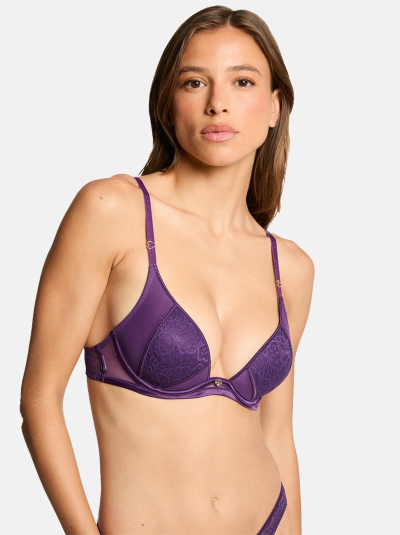Soutien-gorge coques moulées LOUNA - Morgan Lingerie Violet - Kiabi
