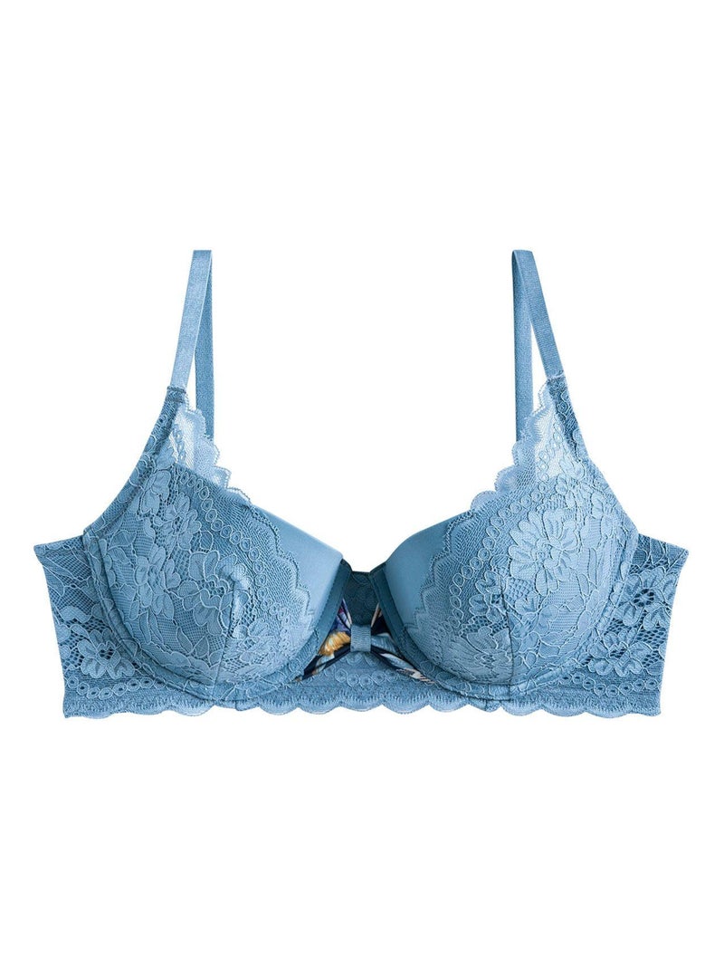 Soutien-gorge coques moulées OH LA LA - Pomm'Poire Bleu - Kiabi