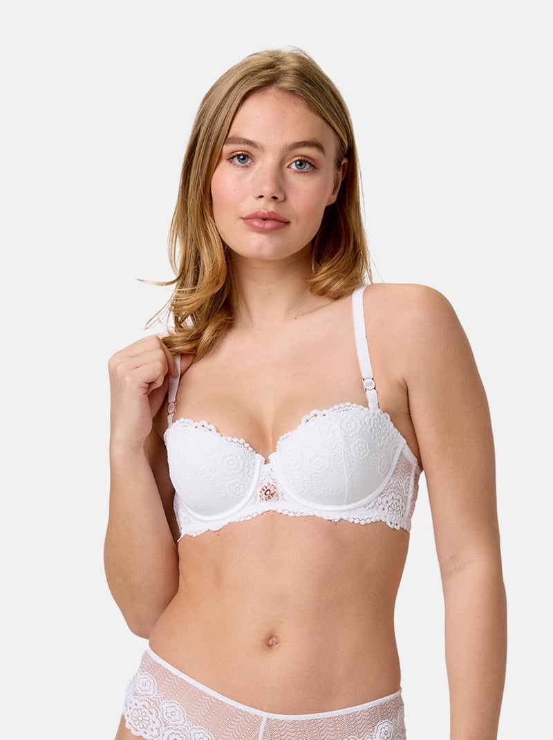 Soutien-gorge coques moulées ROSEE - Brigitte Bardot Lingerie Blanc - Kiabi