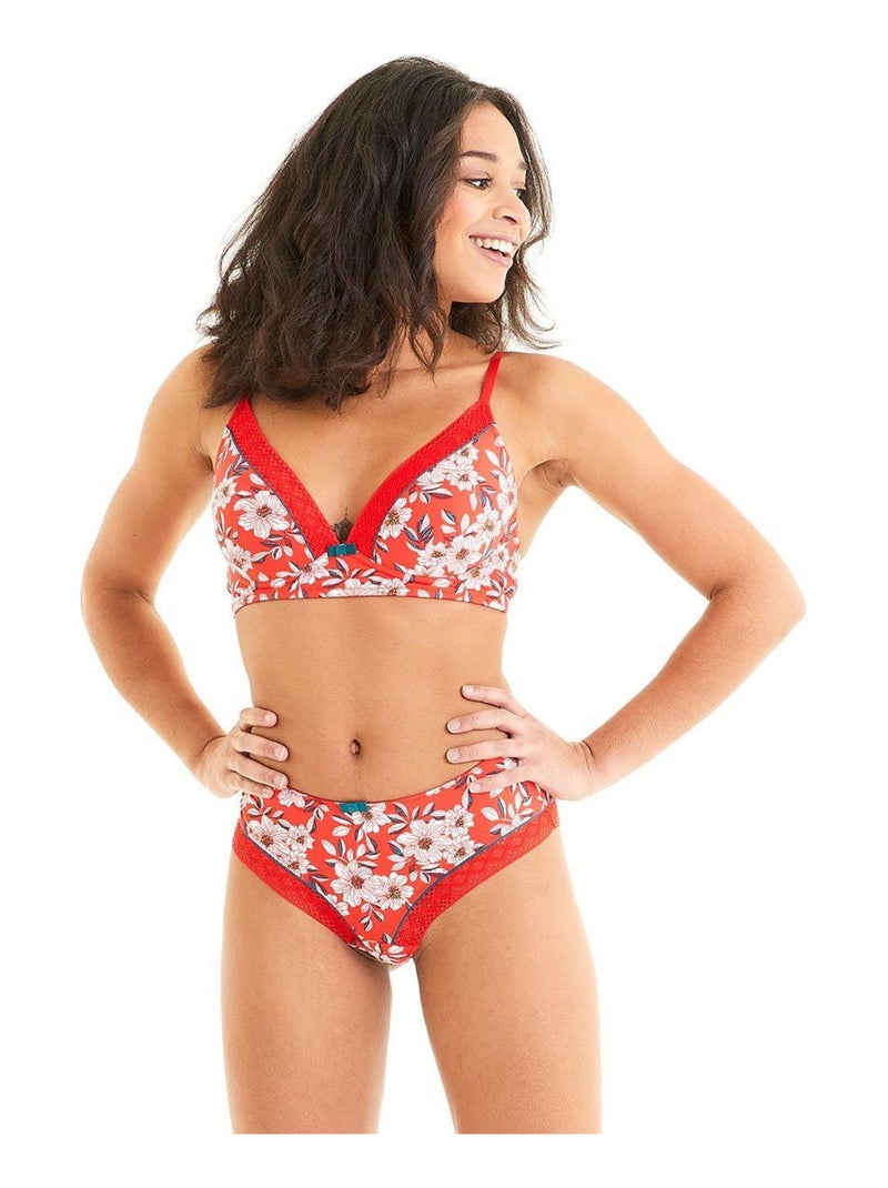 Soutien-gorge coques sans armatures INCENDIE - Pomm'Poire Rouge - Kiabi