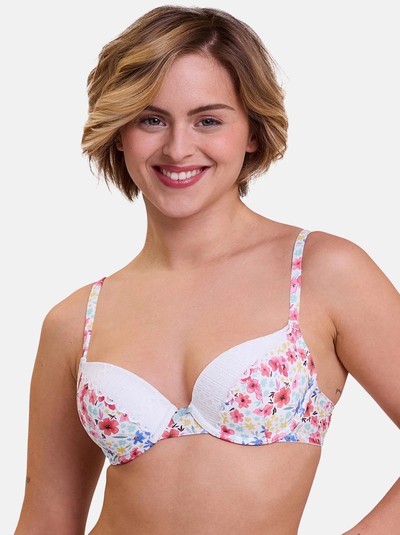 Soutien-gorge coques Talentueuse Billet Doux Blanc Rose Bleu - Kiabi