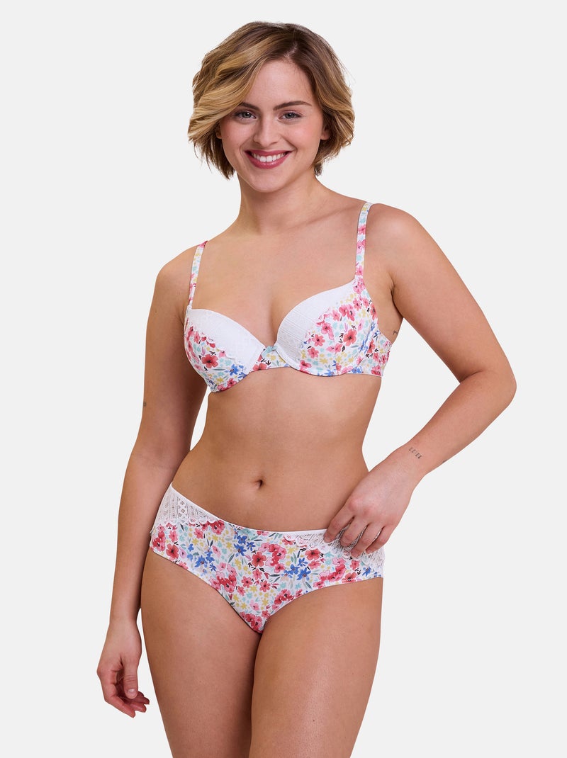 Soutien-gorge coques Talentueuse Billet Doux Blanc Rose Bleu - Kiabi
