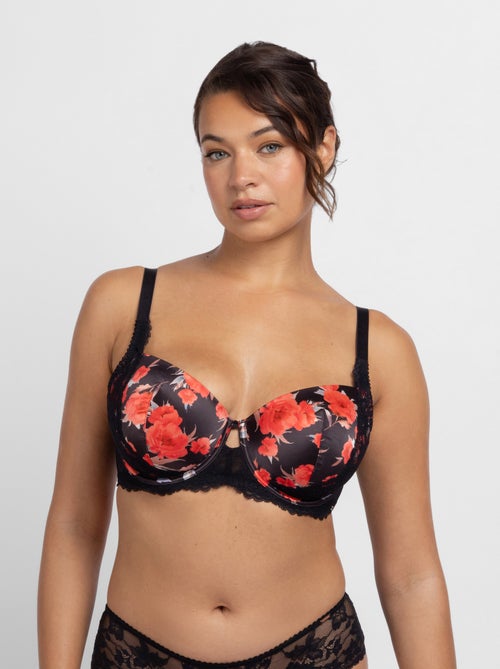Soutien-gorge corbeau à fleurs anahi Dorina - Kiabi