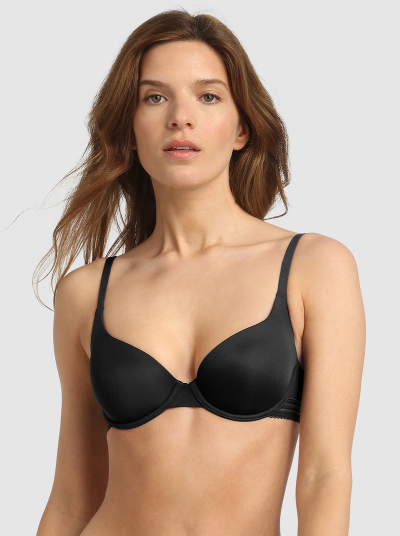 Soutien-gorge Corbeille Ampliforme Avec Armatures Invisifit Noir - Kiabi