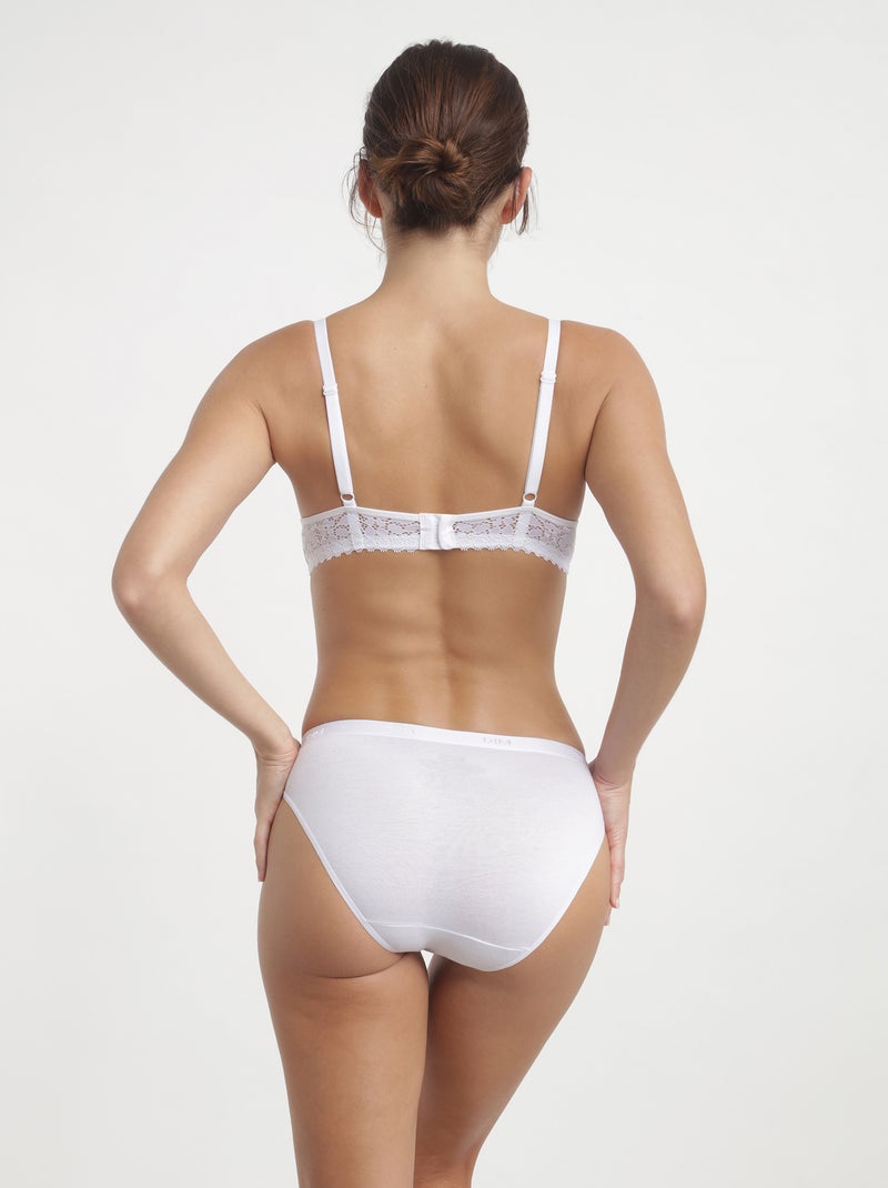 Soutien-gorge corbeille avec armatures Daily Dentelle Blanc - Kiabi