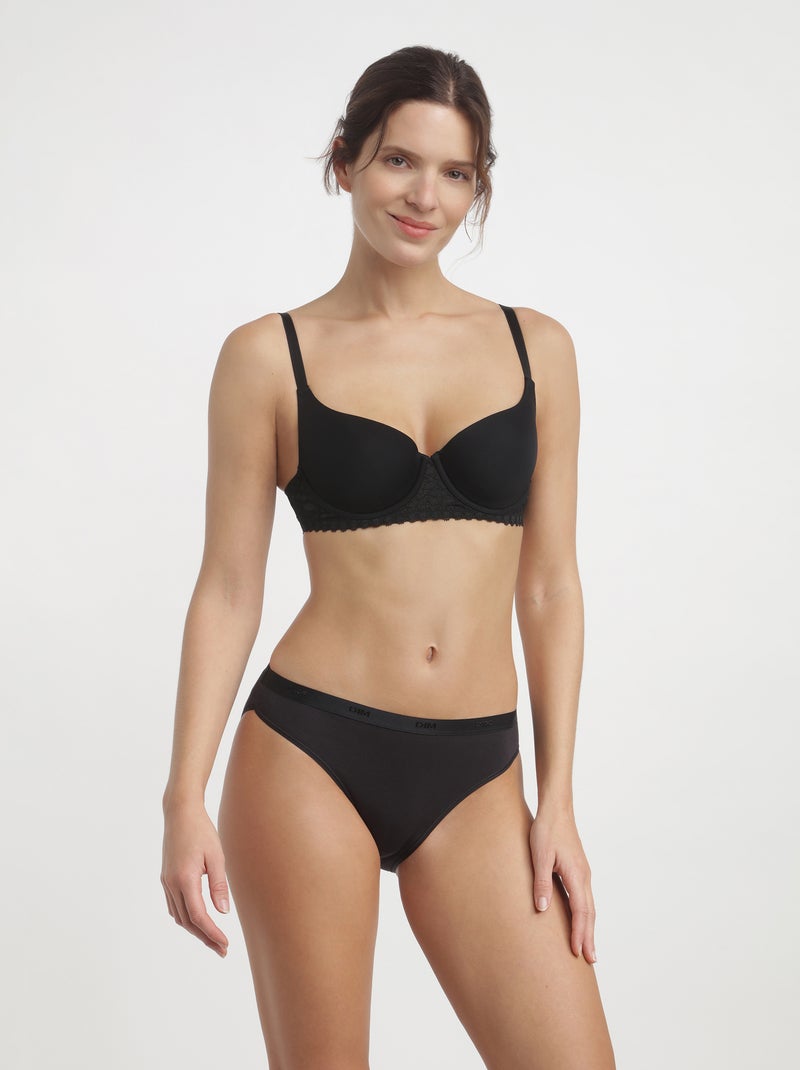 Soutien-gorge corbeille avec armatures Daily Dentelle Noir - Kiabi