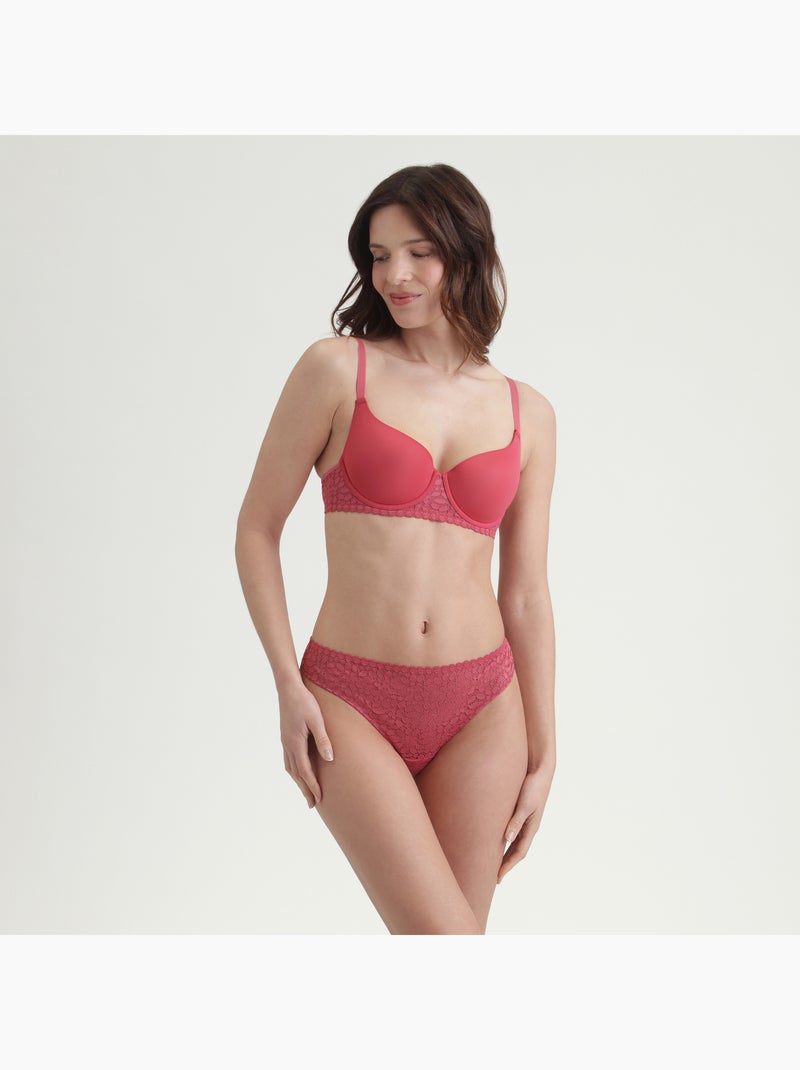 Soutien-gorge corbeille avec armatures Daily Dentelle Rose bonbon - Kiabi
