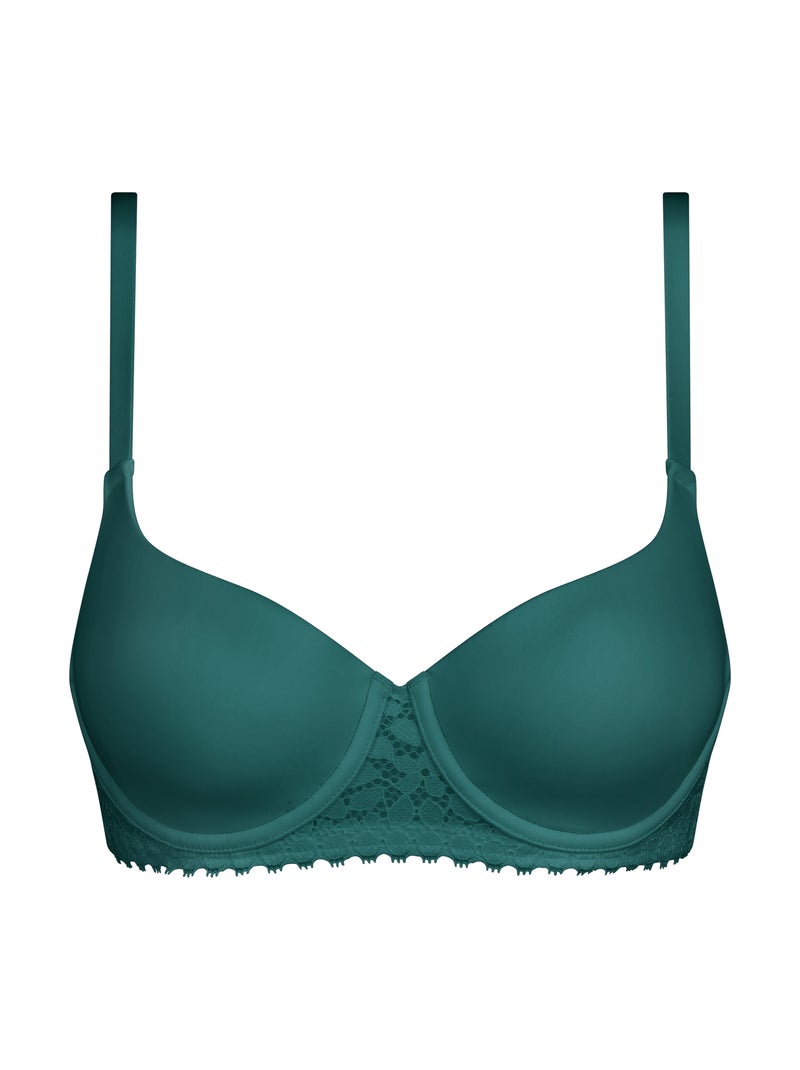 Soutien-gorge corbeille avec armatures Daily Dentelle Vert sapin - Kiabi