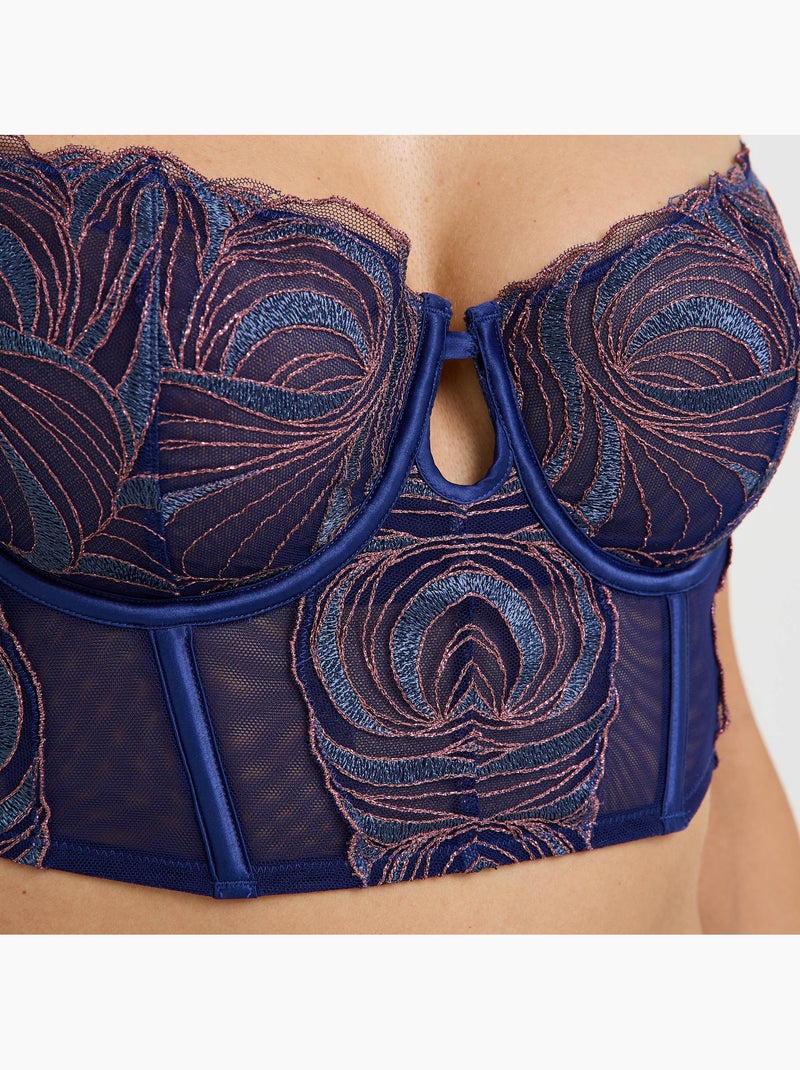Soutien-gorge corbeille bustier Hedwige - RougeGorge Lingerie Bleu Multicolore - Kiabi