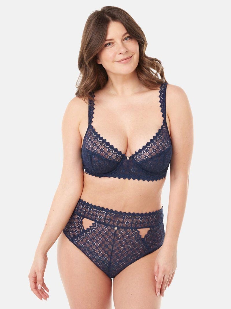 Soutien-gorge corbeille CULOTTEE - Camille Cerf & Pomm'Poire Bleu - Kiabi