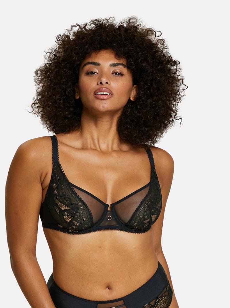 Soutien-gorge corbeille Désiré Sans Complexe Noir Doré - Kiabi