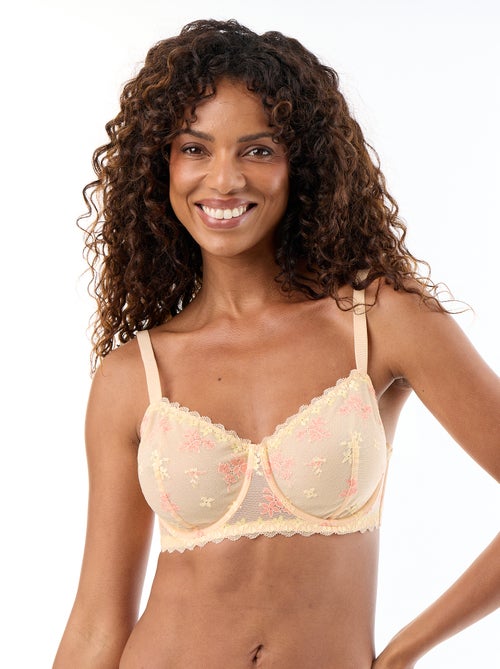 Soutien-gorge corbeille emboîtant en dentelle - Kiabi