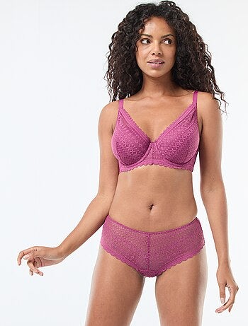 Soutien-gorge corbeille emboîtant en dentelle