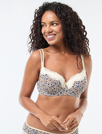 Soutien-gorge corbeille emboîtant imprimé