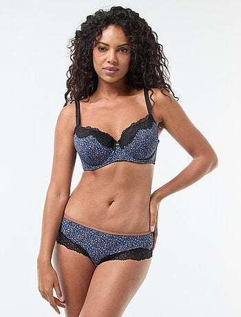 Soutien-gorge corbeille emboîtant imprimé