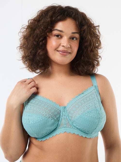 Soutien-gorge corbeille en dentelle ajourée - Kiabi