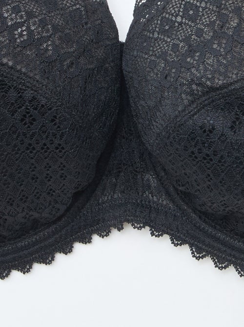 Soutien-gorge corbeille en dentelle ajourée - Kiabi