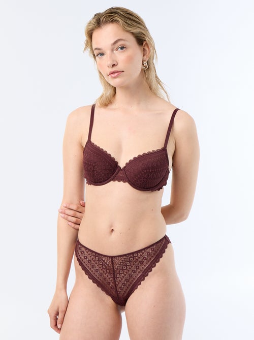 Soutien-gorge corbeille en dentelle - Kiabi