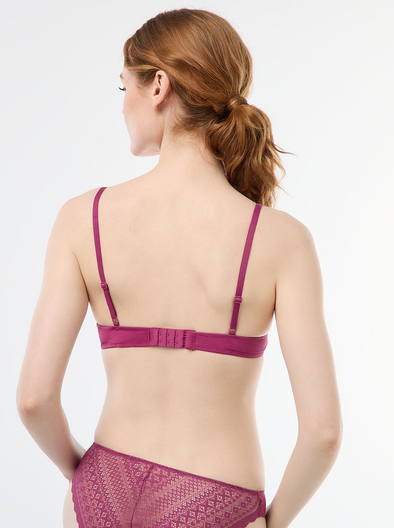 Soutien-gorge corbeille en dentelle Rose - Kiabi
