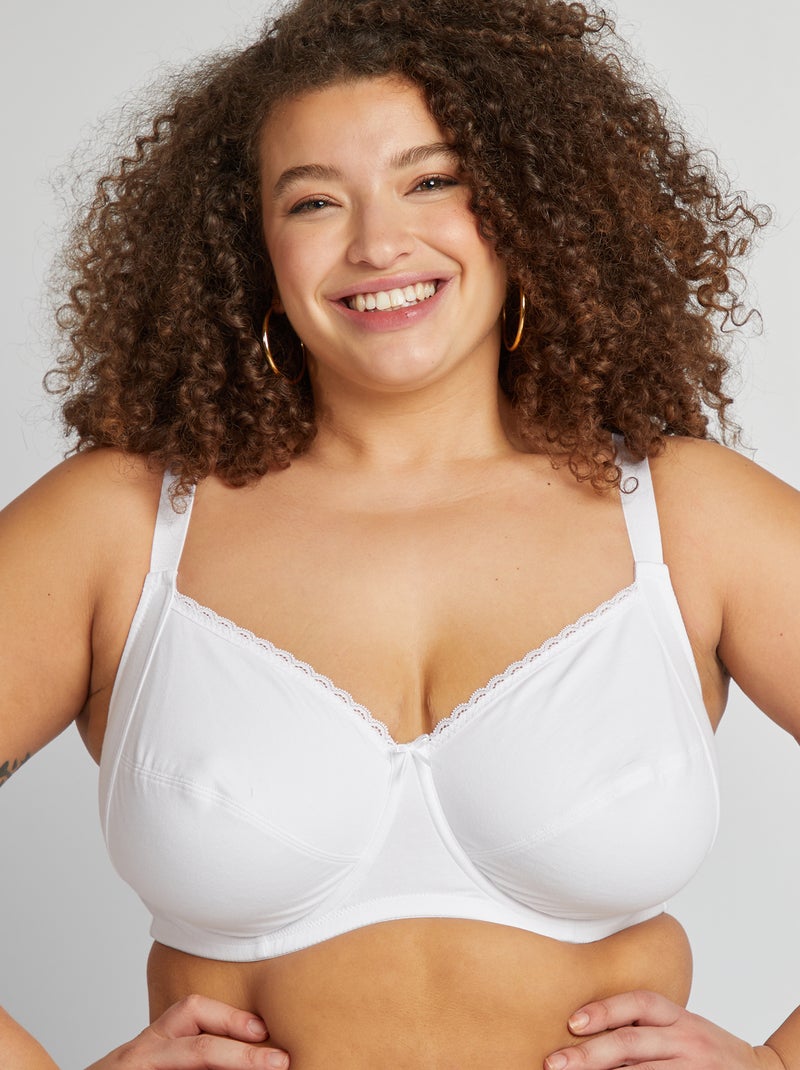 Soutien-gorge corbeille en jersey Blanc - Kiabi