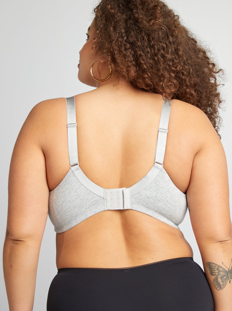 Soutien-gorge corbeille en jersey Gris - Kiabi
